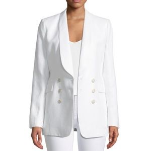 Theory Linen Blend Shawl Collar Blazer